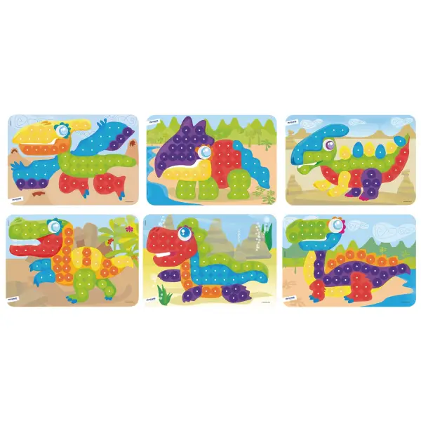 PEGS 20mm LÁMINAS DINOS Pack 6