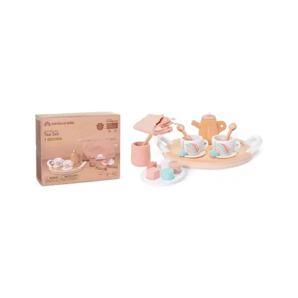 ECO SET TÉ MADERA MUÑECOS