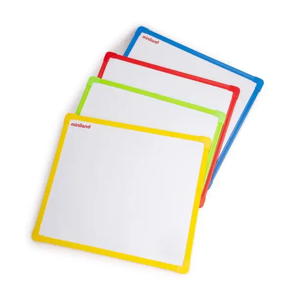 [97938] PIZARRA 2 CARAS METÁLICAS SET 4