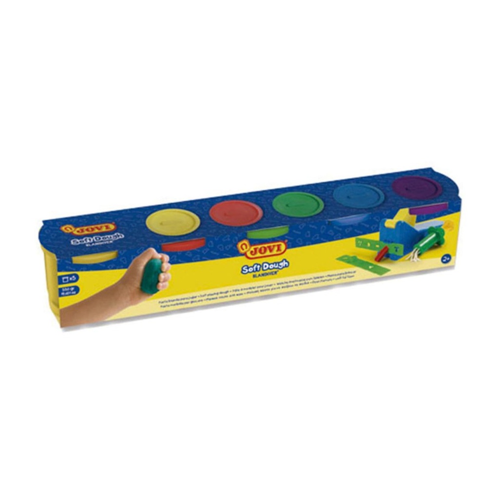 PASTA BLANDA JOVI BLANDIVER 5 BOTES DE 110gr – COLORES SURTIDOS