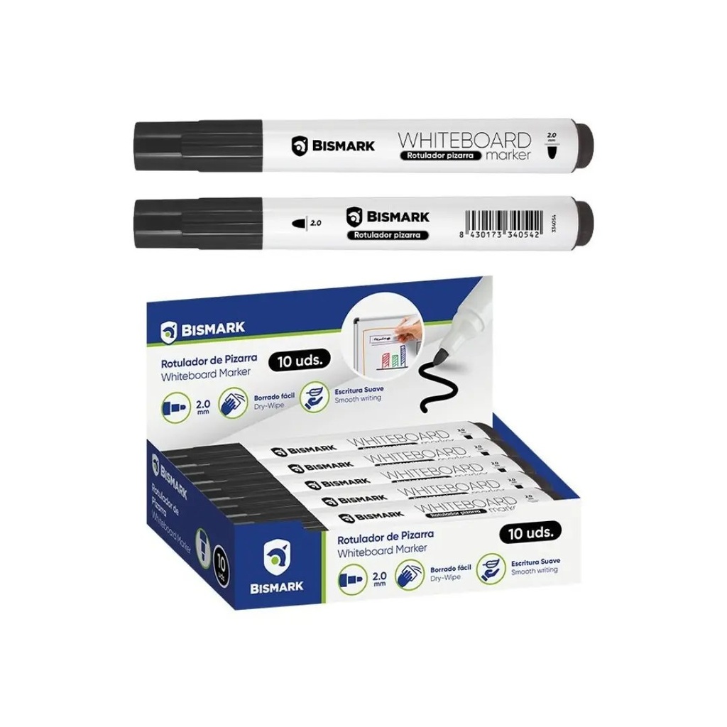 ROTULADOR DE PIZARRA BLANCA BISMARK NEGRO