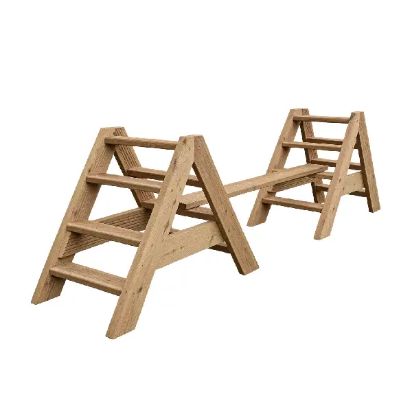 CIRCUITO DE TREPA Y EQUILIBRIO DE MADERA 8 Piezas
