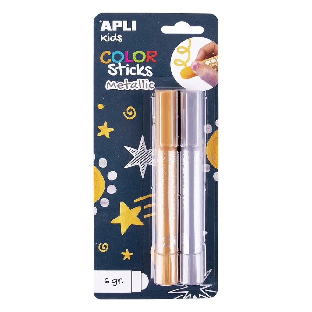 TEMPERA SÓLIDA APLI METÁLICOS - ORO Y PLATA