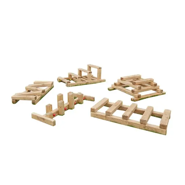 CIRCUITO COMPLETO DE EQUILIBRIO Y COORDINACIÓN DE MADERA 5 Piezas