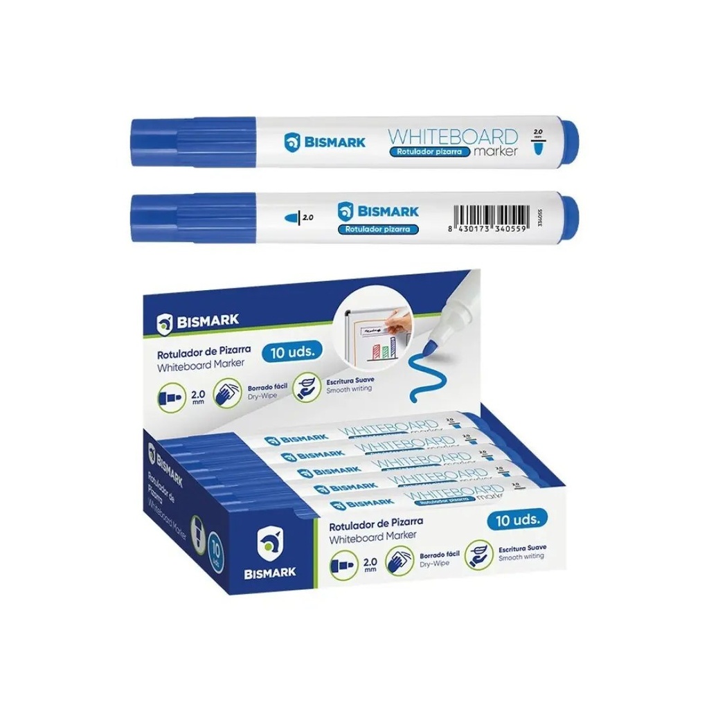 ROTULADOR DE PIZARRA BLANCA BISMARK AZUL