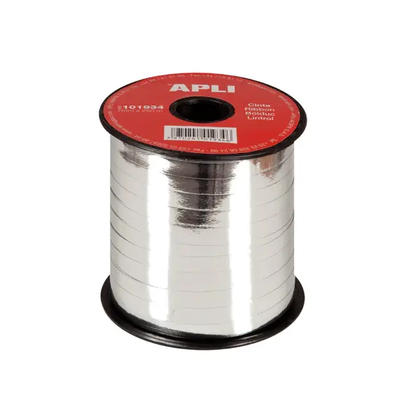 [101934] CINTA REGALO METAL PLATA 7mm 400m