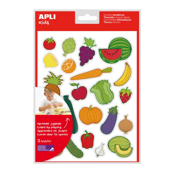 [649753] GOMETS TEMÁTICO FRUTAS Y VERDURAS