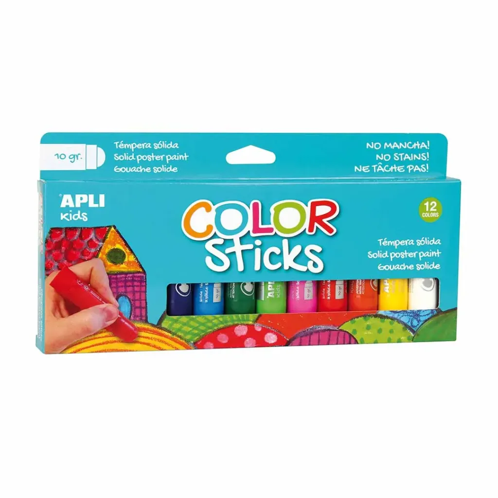 TEMPERA SÓLIDA APLI 12 COLORES