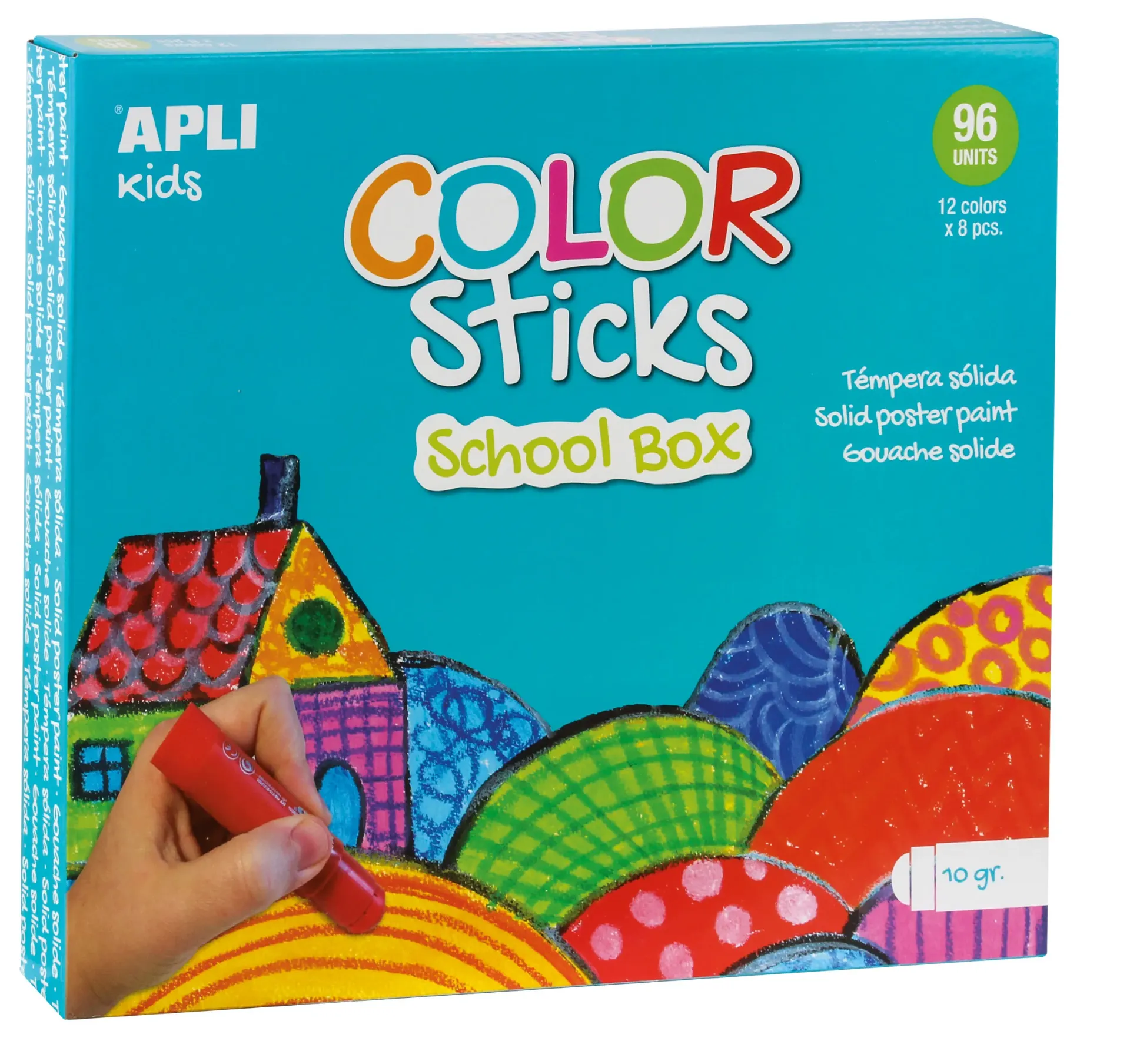 [825654] TEMPERA SÓLIDA APLI SURTIDO Pack 96u