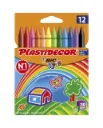 CERAS PLASTIDECOR BIC 12 COLORES
