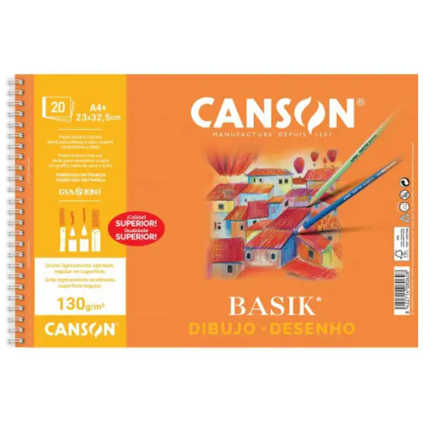 BLOC DIBUJO BASIK LISO 130gr 20h