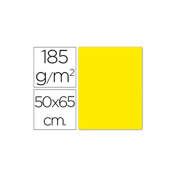 CARTULINA 50X65 IRIS AMARILLO CANARIO Paquete de 25u