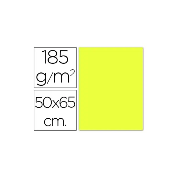 CARTULINA 50X65 IRIS AMARILLO LIMÓN Paquete de 25u
