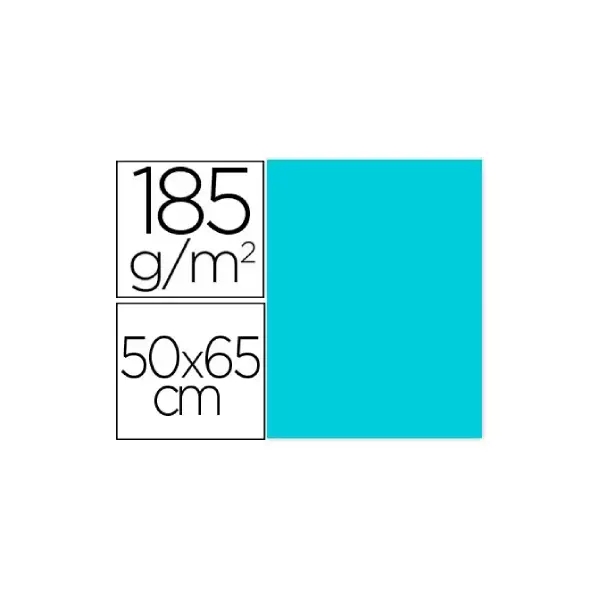 CARTULINA 50X65 IRIS AZUL CARIBE Paquete de 25u