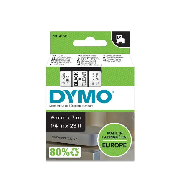 [220295] CINTA DYMO 45013 NEGRO/BLANCO