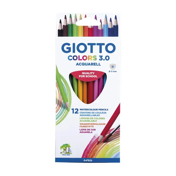 LÁPIZ GIOTTO COLORS 3.0 ACUARELABLE 12 COLORES