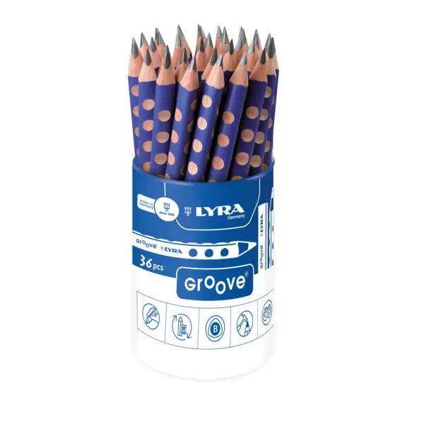 [826187] LÁPIZ GRAFITO LYRA GROOVE GRUESO BOTE 36u