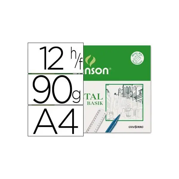PAPEL VEGETAL BASIK A4 MINIPACK 12h