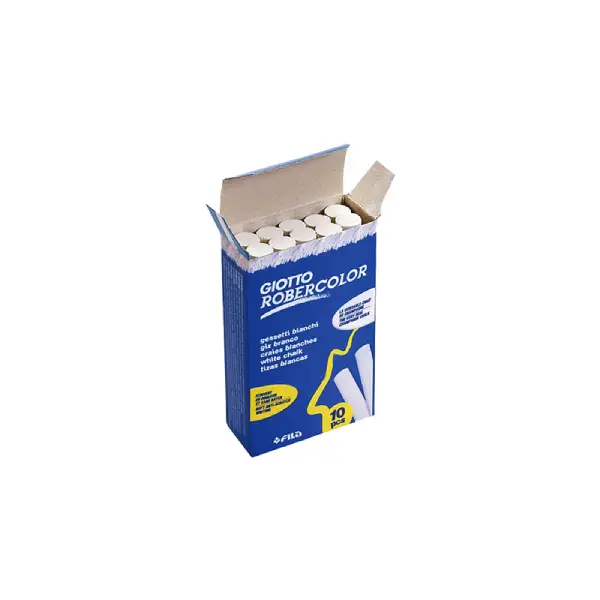 [630010] TIZA GIOTTO ROBERCOLOR BLANCA - CAJA DE 10u