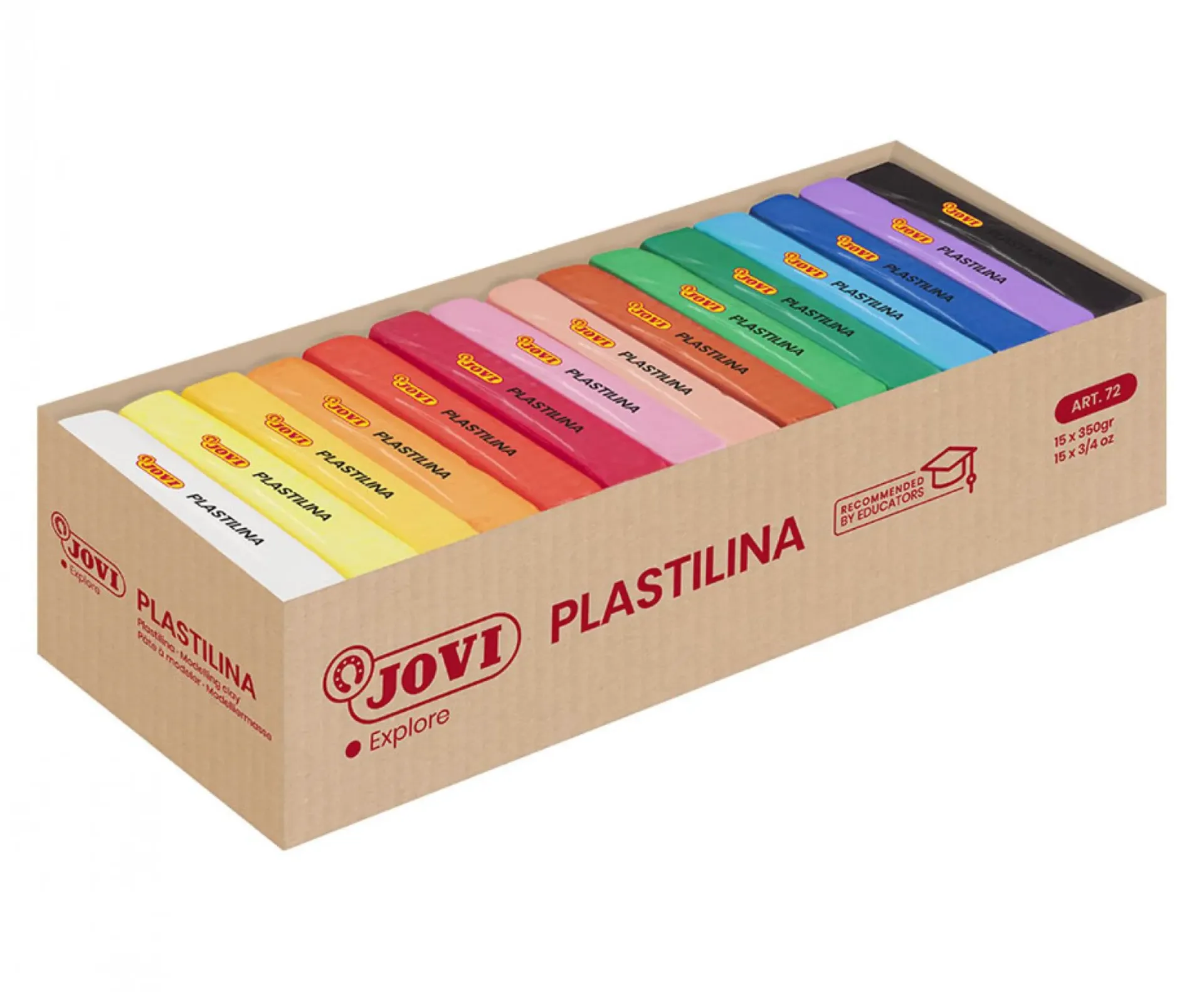 [630135] PLASTILINA JOVI SURTIDO 15u 350gr